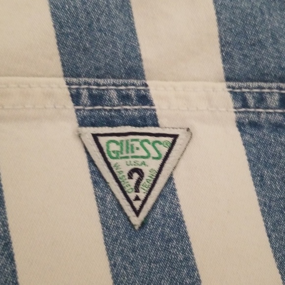 VTG Guess Highrise Striped Shorts - Picture 3 of 8